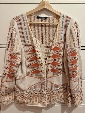 Peruvian Connection 100% Pima Cotton Knit Cardigan